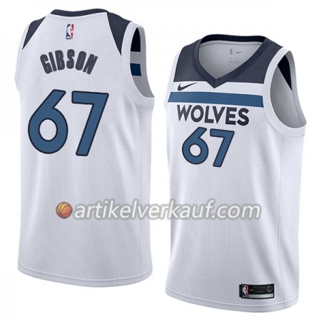 NBA Minnesota Timberwolves Trikot Taj Gibson 67 Nike 2017-18 Weiß Swingman - Herren